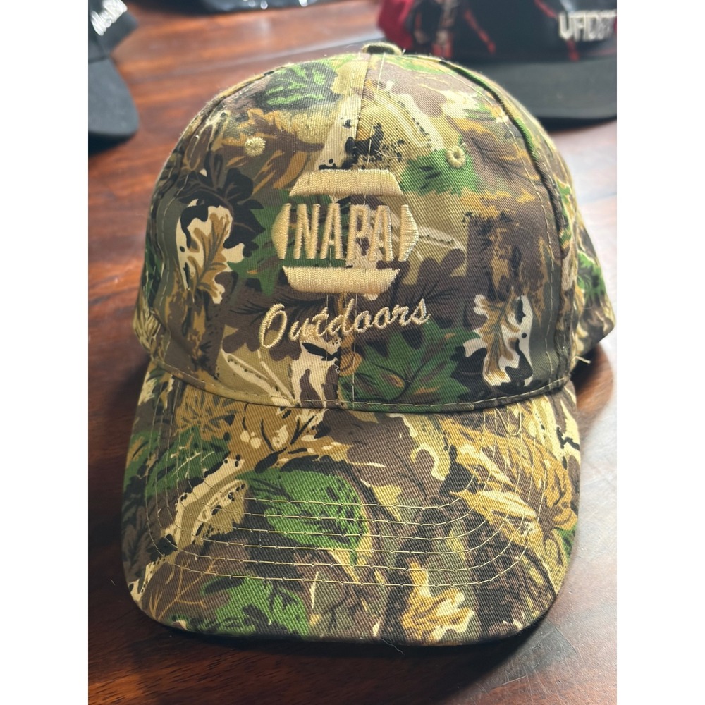 NAPA Outdoors Camo Baseball Hat Adjustable Hook Loop Strap Camouflage Cap